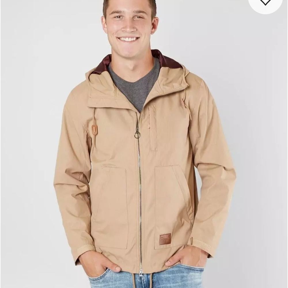 Men's Tan Hooded Jacket